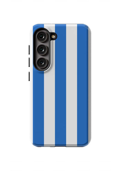 Retro Stripe Samsung Phone Case Phone Case Blue / Galaxy S23 / Tough Katie Kime