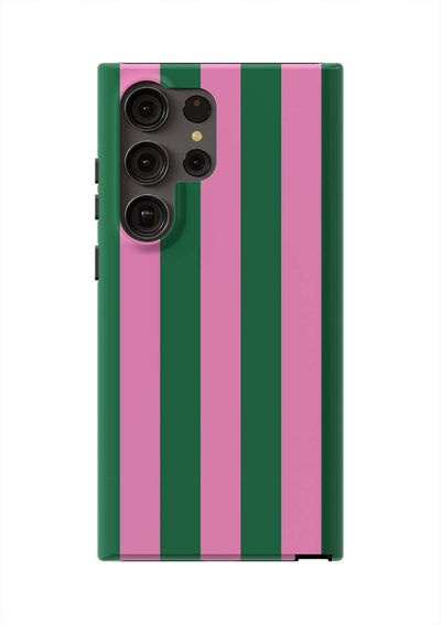Retro Stripe Samsung Phone Case Phone Case Pink Green / Galaxy S23 Ultra / Tough Katie Kime