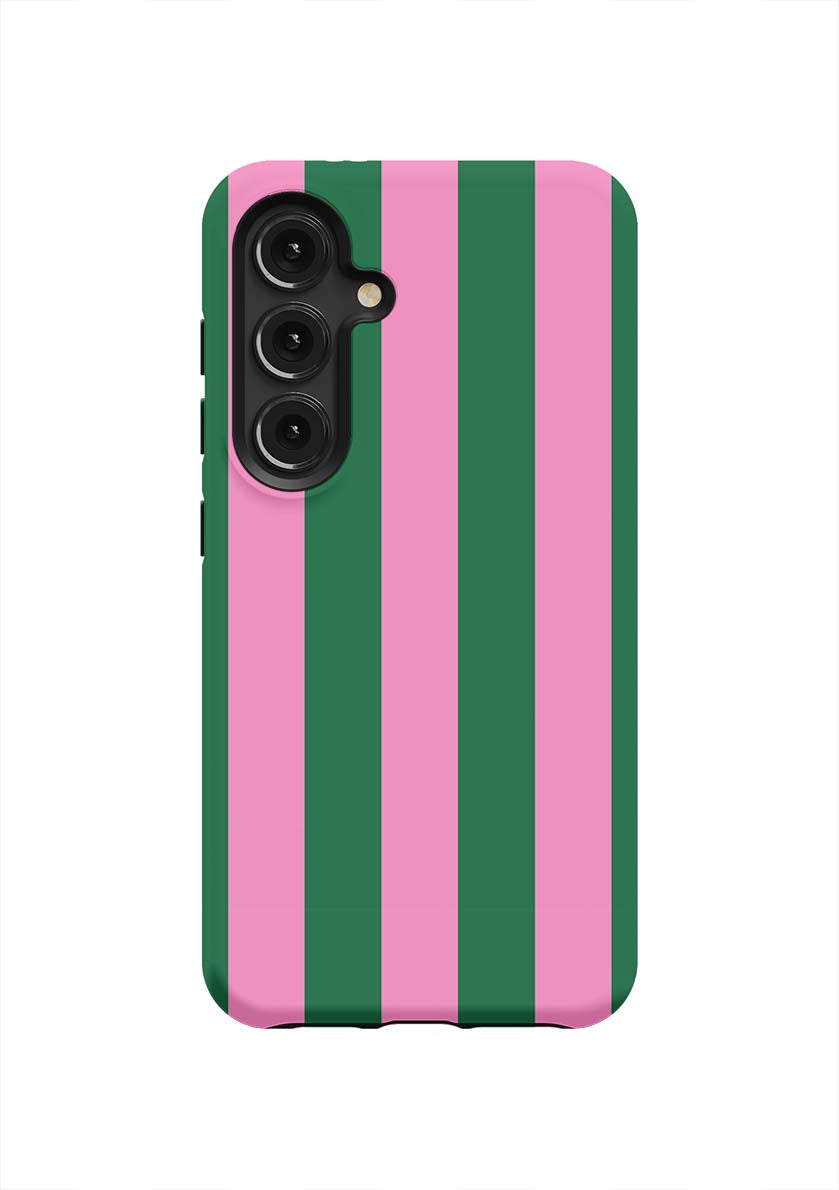 Retro Stripe Samsung Phone Case Phone Case Pink Green / Galaxy S24 / Tough Katie Kime