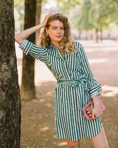 Retro Stripe Sophia Shirtdress Dress Katie Kime