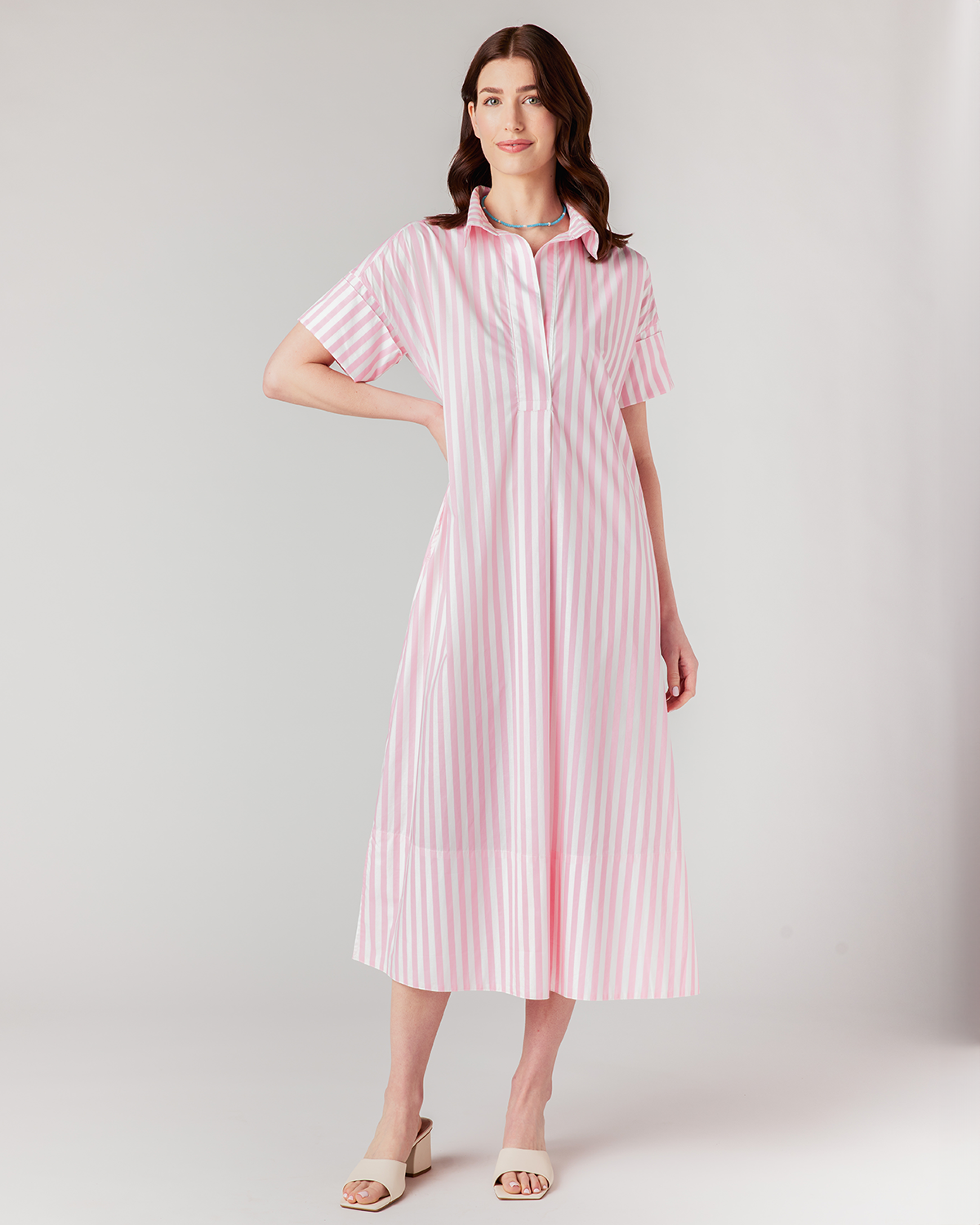 Retro Stripe Taza Maxi Dress Dress Pink / XS Katie Kime