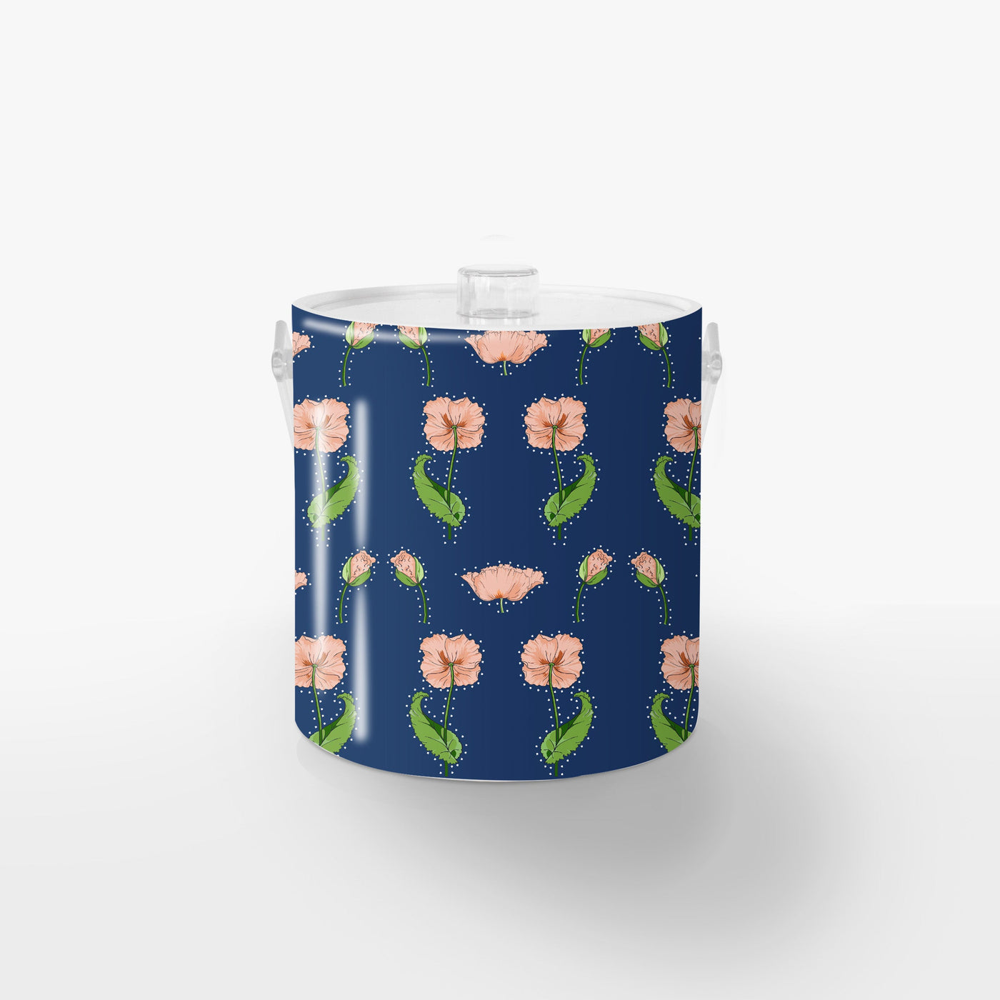 Rhinestone Flower Ice Bucket Ice Bucket Navy / Lucite Katie Kime