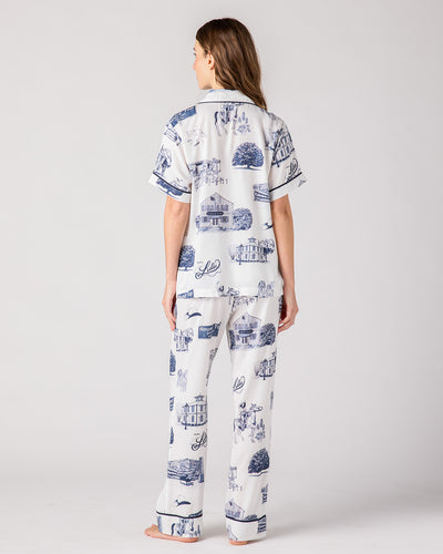 Round Top Toile Pajama Pants Set Pajama Set Katie Kime