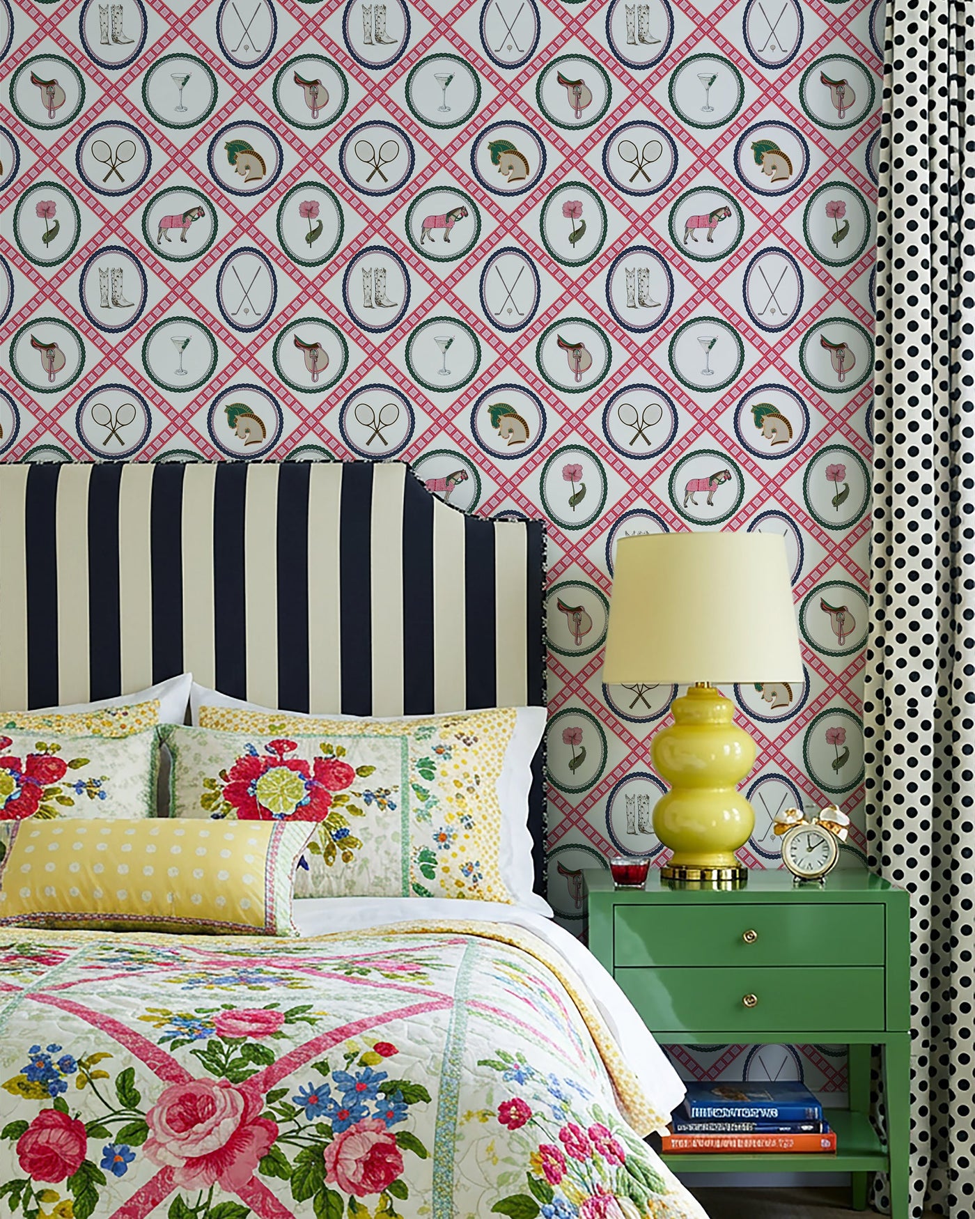 Saddles and Swings Traditional Wallpaper Wallpaper Katie Kime