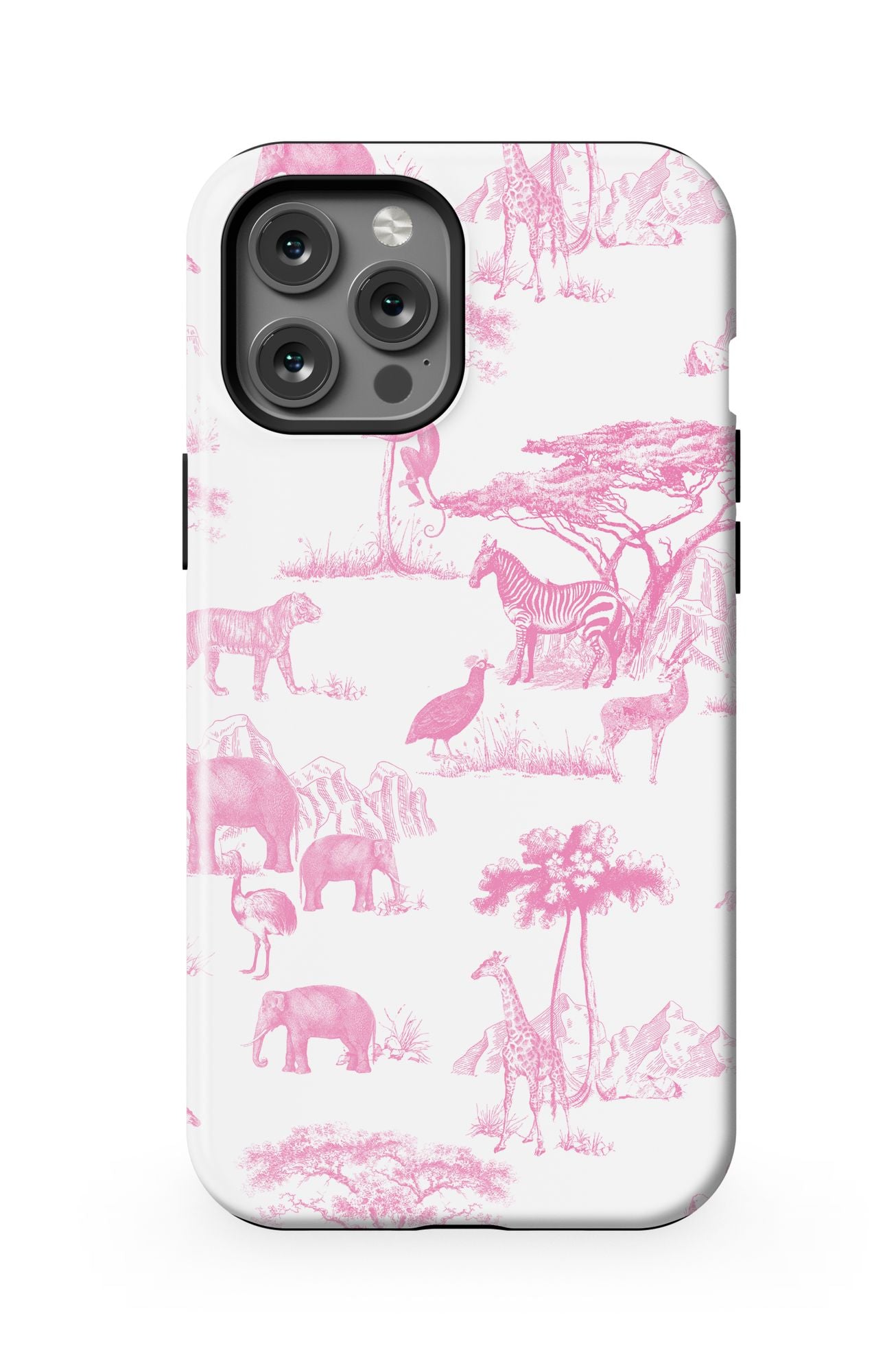 Safari Toile iPhone Case Phone Case Pink / iPhone 12 Pro Max / MagSafe Tough Katie Kime