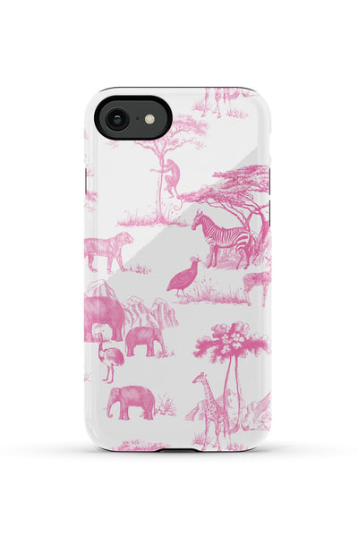 Safari Toile iPhone Case Phone Case Pink / iPhone SE (2022) / Tough Katie Kime