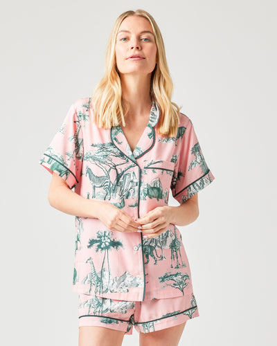 Safari Toile Pajama Shorts Set Pajama Set Katie Kime