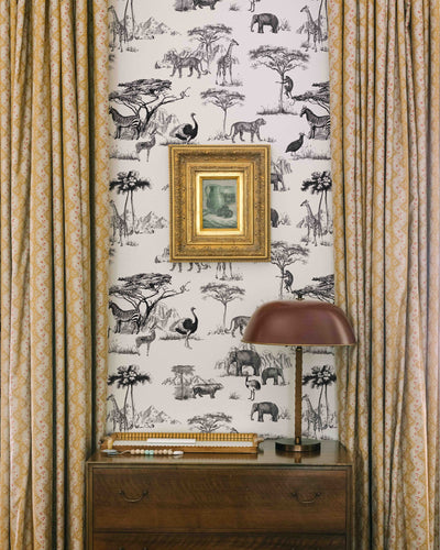 Safari Toile Peel & Stick Wallpaper Peel & Stick Wallpaper Katie Kime