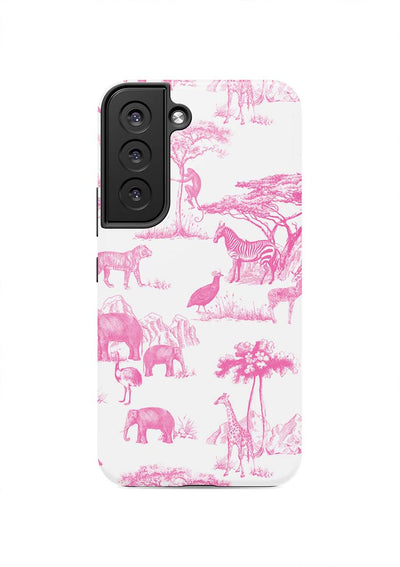 Safari Toile Samsung Phone Case Phone Case Pink / Galaxy S22 / Tough Katie Kime