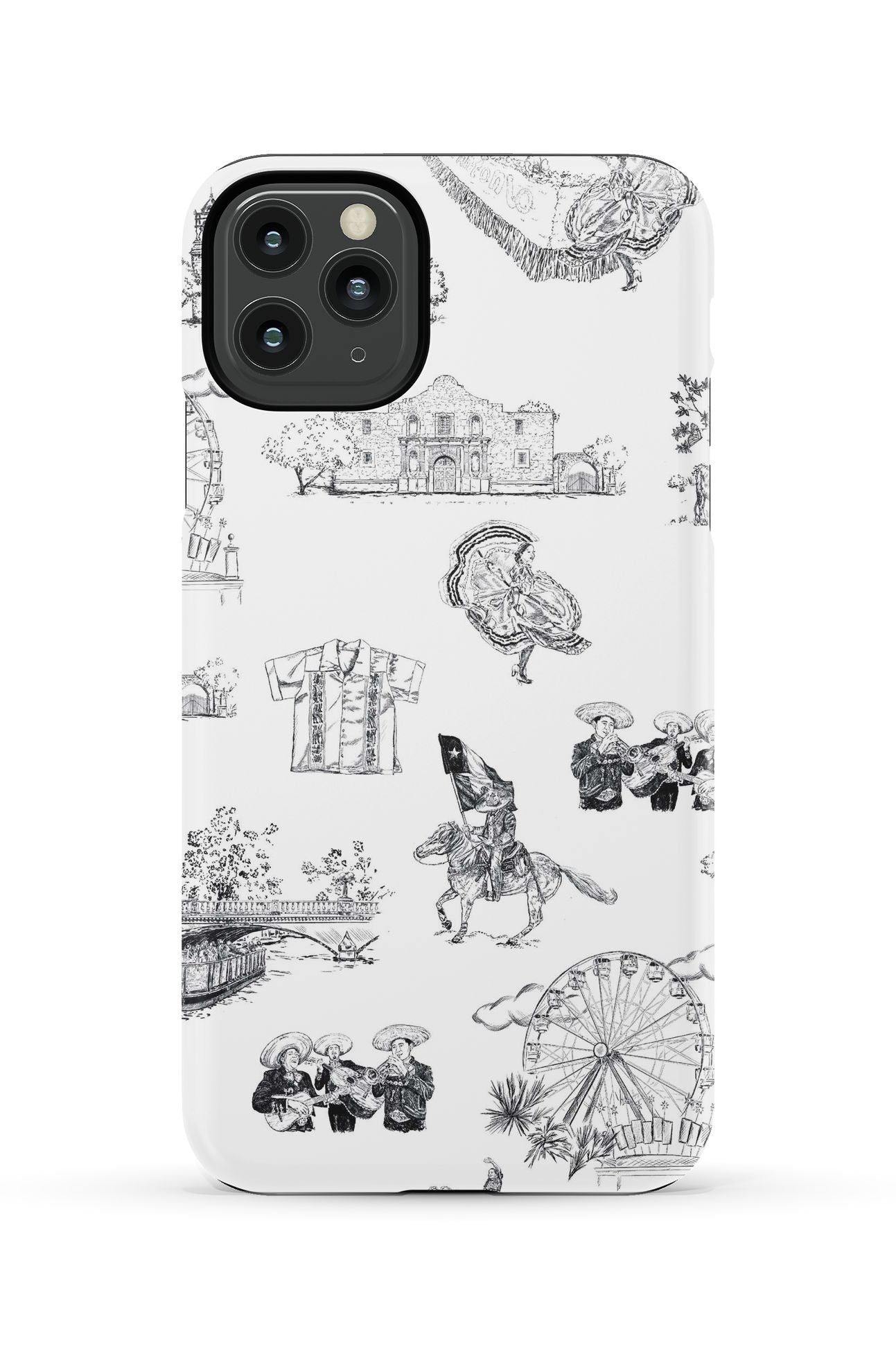 San Antonio Toile iPhone Case Phone Case Black / iPhone 11 Pro Max / Tough Katie Kime