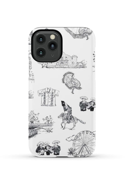 San Antonio Toile iPhone Case Phone Case Black / iPhone 11 Pro / Tough Katie Kime