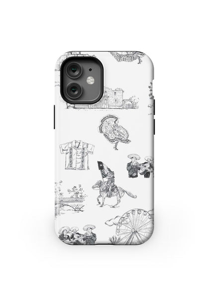 San Antonio Toile iPhone Case Phone Case Black / iPhone 12 Mini / MagSafe Tough Katie Kime