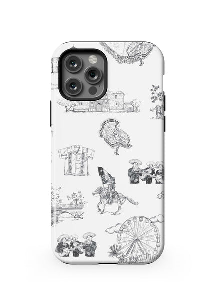 San Antonio Toile iPhone Case Phone Case Black / iPhone 12 Pro / MagSafe Tough Katie Kime