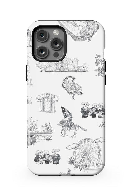 San Antonio Toile iPhone Case Phone Case Black / iPhone 12 Pro Max / Tough Katie Kime