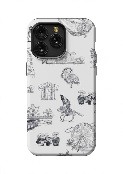 San Antonio Toile iPhone Case Phone Case Black / iPhone 15 Pro Max / Tough Katie Kime