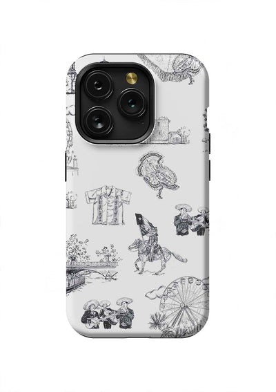 San Antonio Toile iPhone Case Phone Case Black / iPhone 15 Pro / Tough Katie Kime