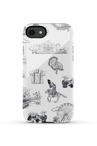 San Antonio Toile iPhone Case Phone Case Black / iPhone SE (2022) / Tough Katie Kime