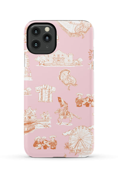 San Antonio Toile iPhone Case Phone Case Pink Orange / iPhone 11 Pro Max / Tough Katie Kime