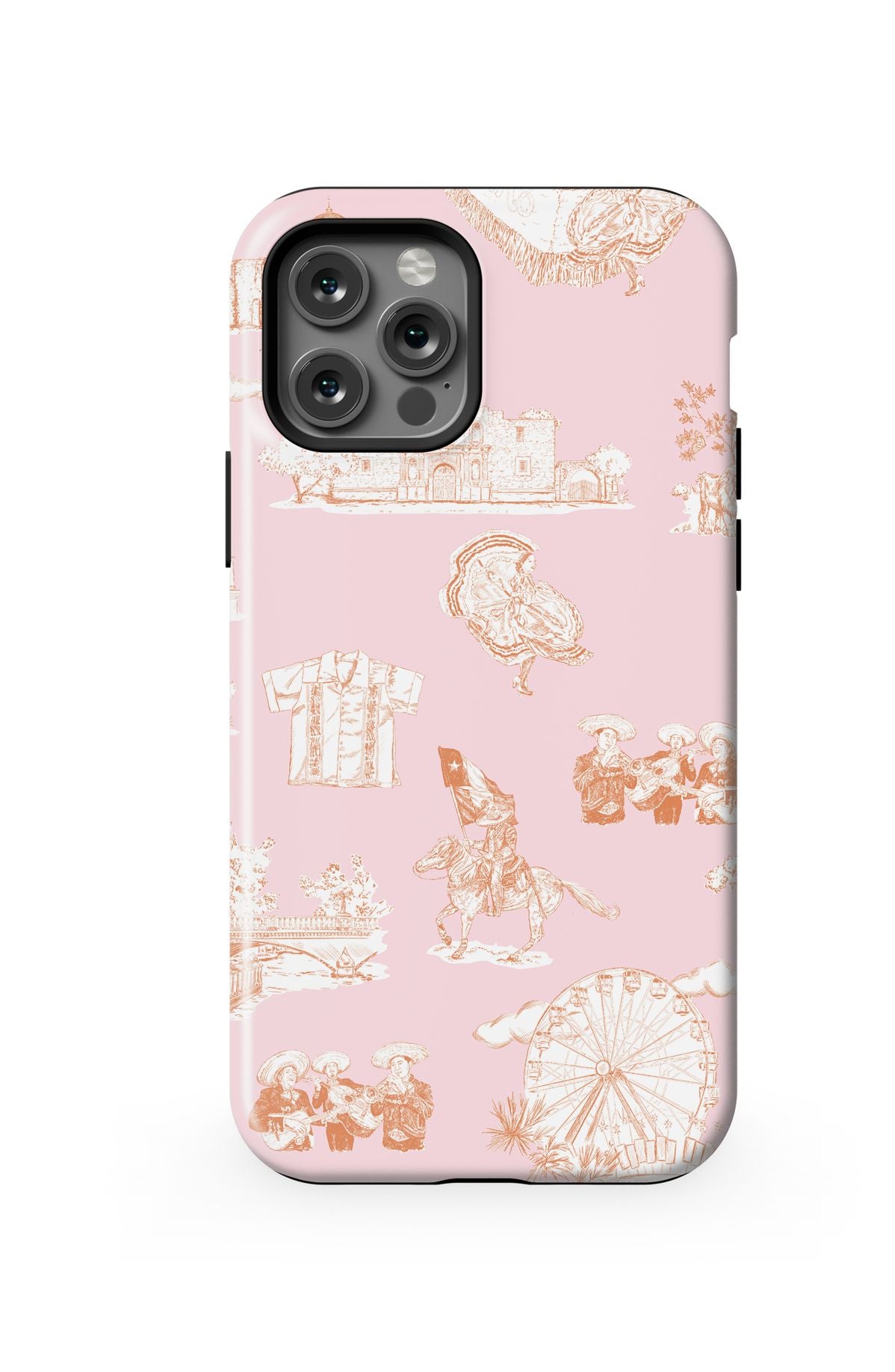 San Antonio Toile iPhone Case Phone Case Pink Orange / iPhone 12 Pro / MagSafe Tough Katie Kime