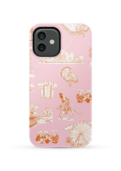 San Antonio Toile iPhone Case Phone Case Pink Orange / iPhone 12 / Tough Katie Kime
