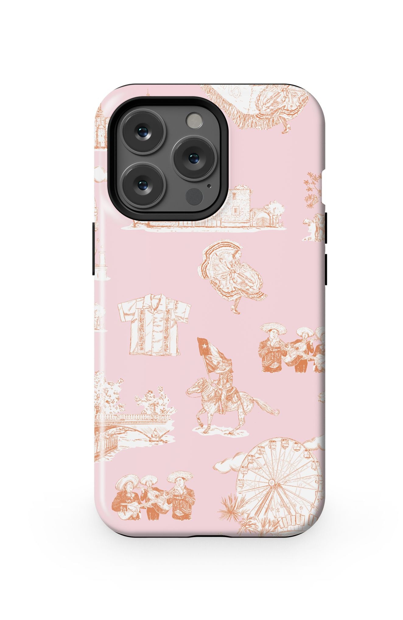 San Antonio Toile iPhone Case Phone Case Pink Orange / iPhone 13 Pro / MagSafe Tough Katie Kime