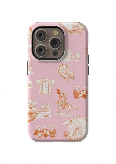 San Antonio Toile iPhone Case Phone Case Pink Orange / iPhone 14 Pro / Tough Katie Kime
