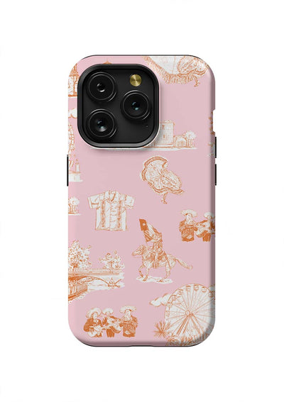 San Antonio Toile iPhone Case Phone Case Pink Orange / iPhone 15 Pro / Tough Katie Kime
