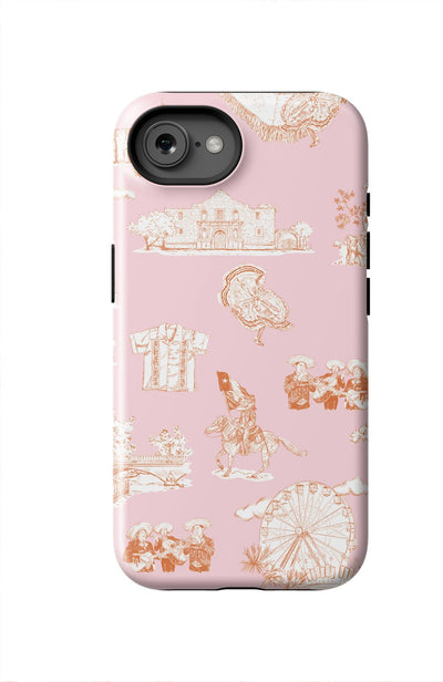 San Antonio Toile iPhone Case Phone Case Pink Orange / iPhone 16e / MagSafe Tough Katie Kime
