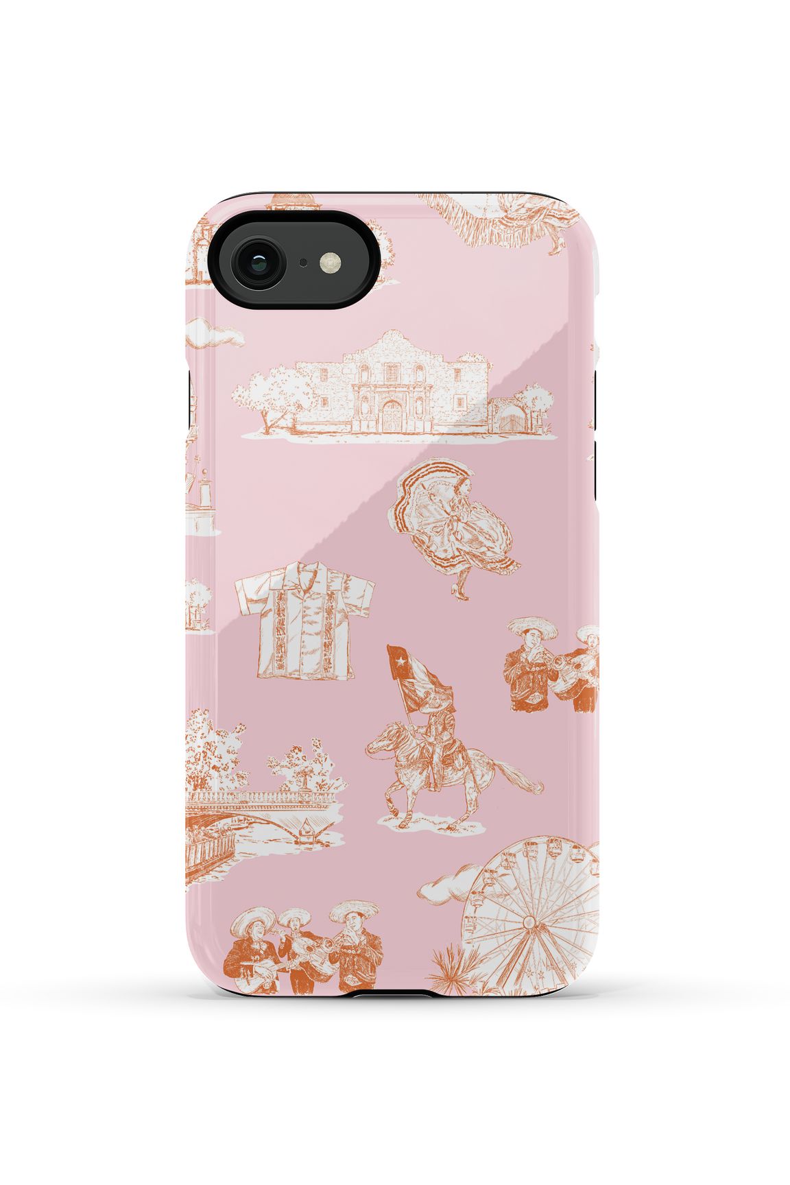 San Antonio Toile iPhone Case Phone Case Pink Orange / iPhone SE (2022) / Tough Katie Kime