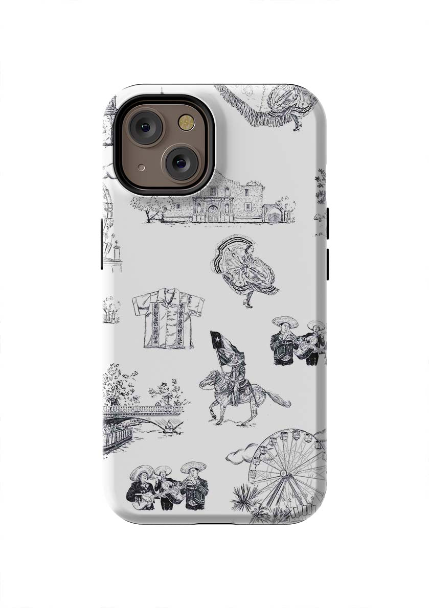 San Antonio Toile iPhone Case Phone Case Tough / iPhone 14 / Black Katie Kime