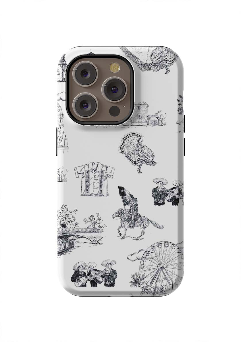 San Antonio Toile iPhone Case Phone Case Tough / iPhone 14 Pro / Black Katie Kime