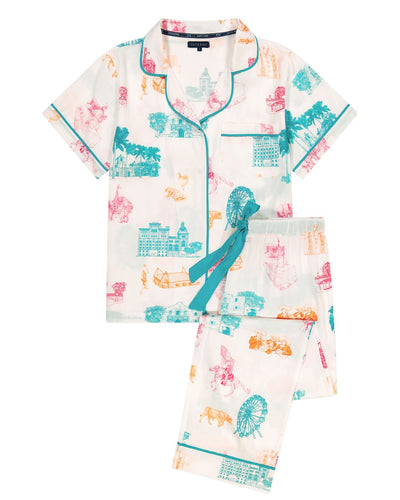 San Antonio Toile Pajama Pants Set Pajama Set Katie Kime