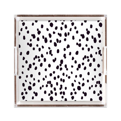 Seeing Spots Lucite Tray Lucite Trays Black / 12x12 Katie Kime