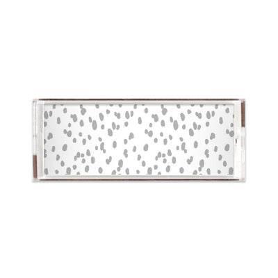 Seeing Spots Lucite Tray Lucite Trays Grey / 11x4 Katie Kime