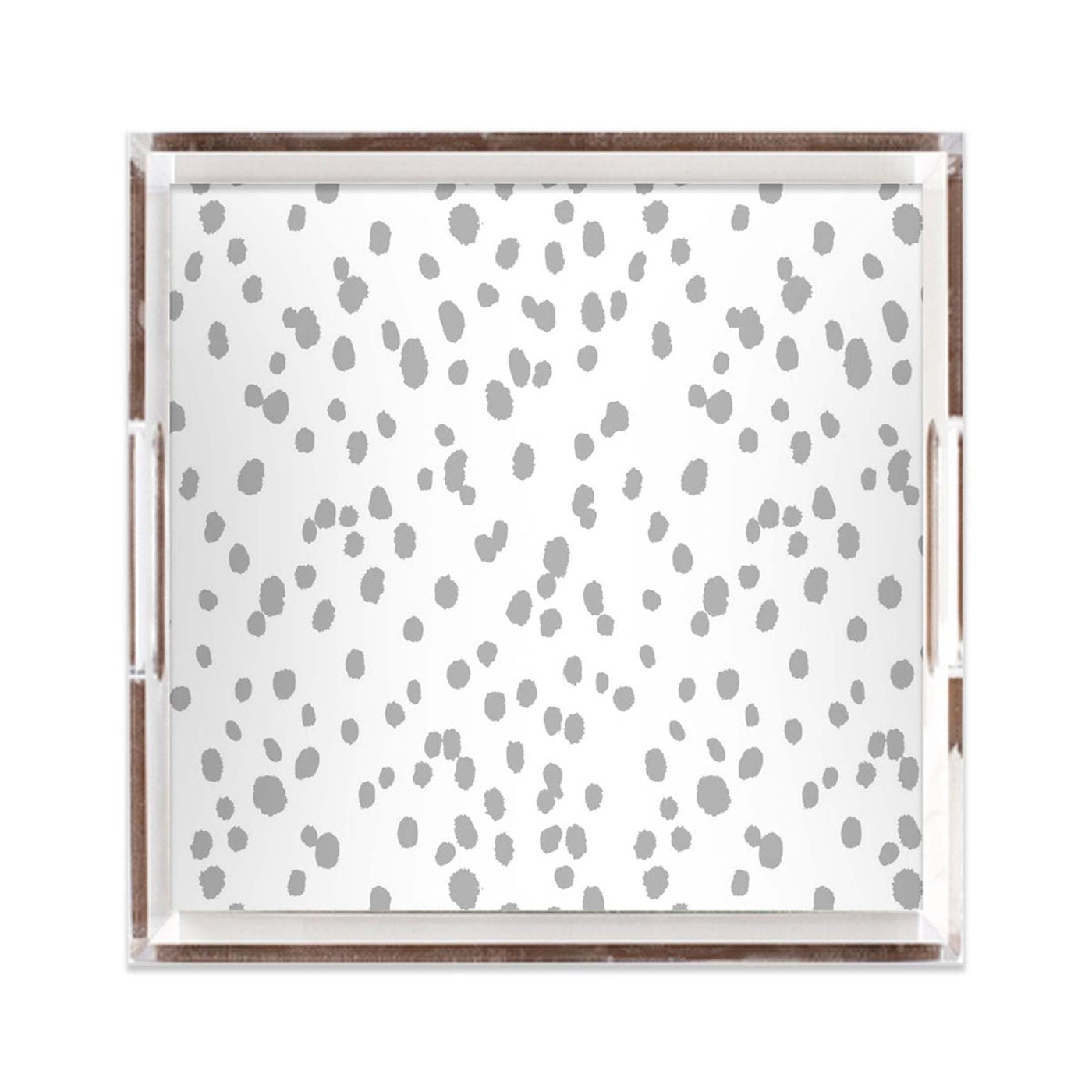 Seeing Spots Lucite Tray Lucite Trays Grey / 12x12 Katie Kime