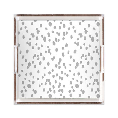 Lucite Trays Grey / 12x12 Seeing Spots Lucite Tray Katie Kime
