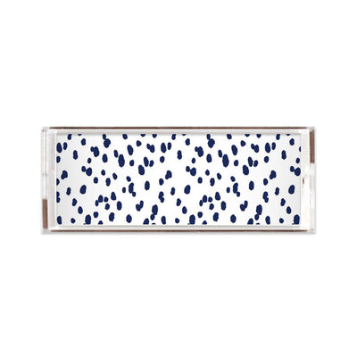 Seeing Spots Lucite Tray Lucite Trays Navy / 11x4 Katie Kime