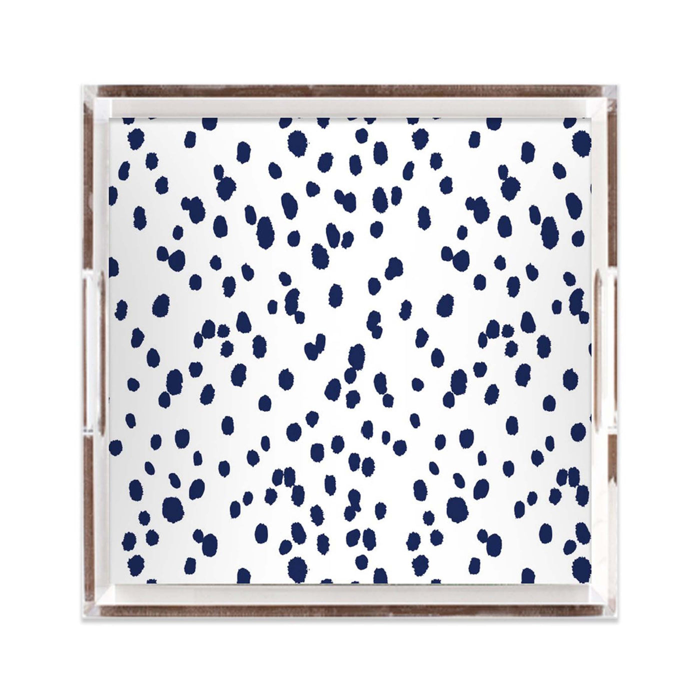 Seeing Spots Lucite Tray Lucite Trays Navy / 12x12 Katie Kime