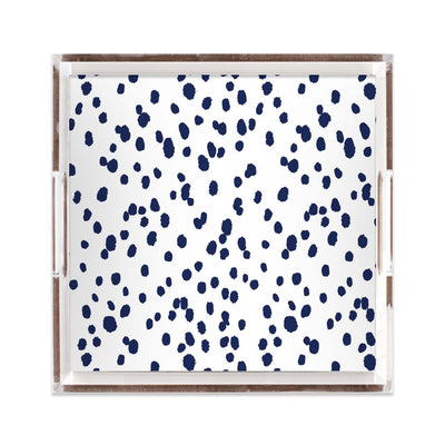 Lucite Trays Navy / 12x12 Seeing Spots Lucite Tray Katie Kime