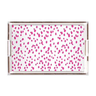 Seeing Spots Lucite Tray Lucite Trays Pink / 11x17 Katie Kime