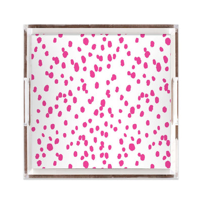 Seeing Spots Lucite Tray Lucite Trays Pink / 12x12 Katie Kime