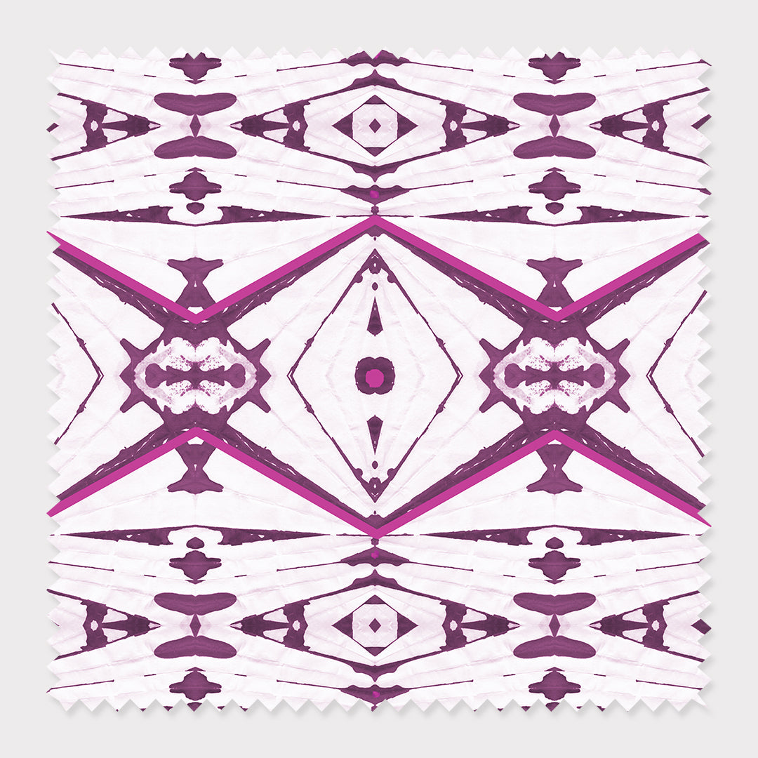 Sienna Fabric Fabric By The Yard / Cotton Twill / Purple Katie Kime
