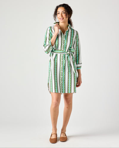Sophia Shirtdress in Chain Stripe Dress Katie Kime