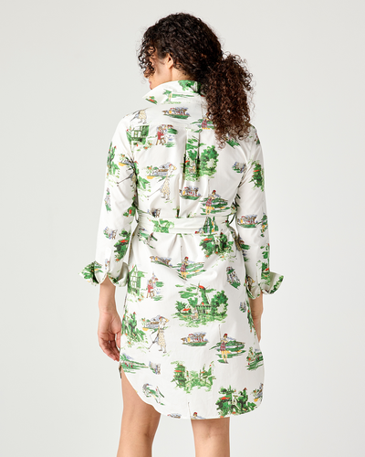 Sophia Shirtdress in Golf Toile Dress Katie Kime