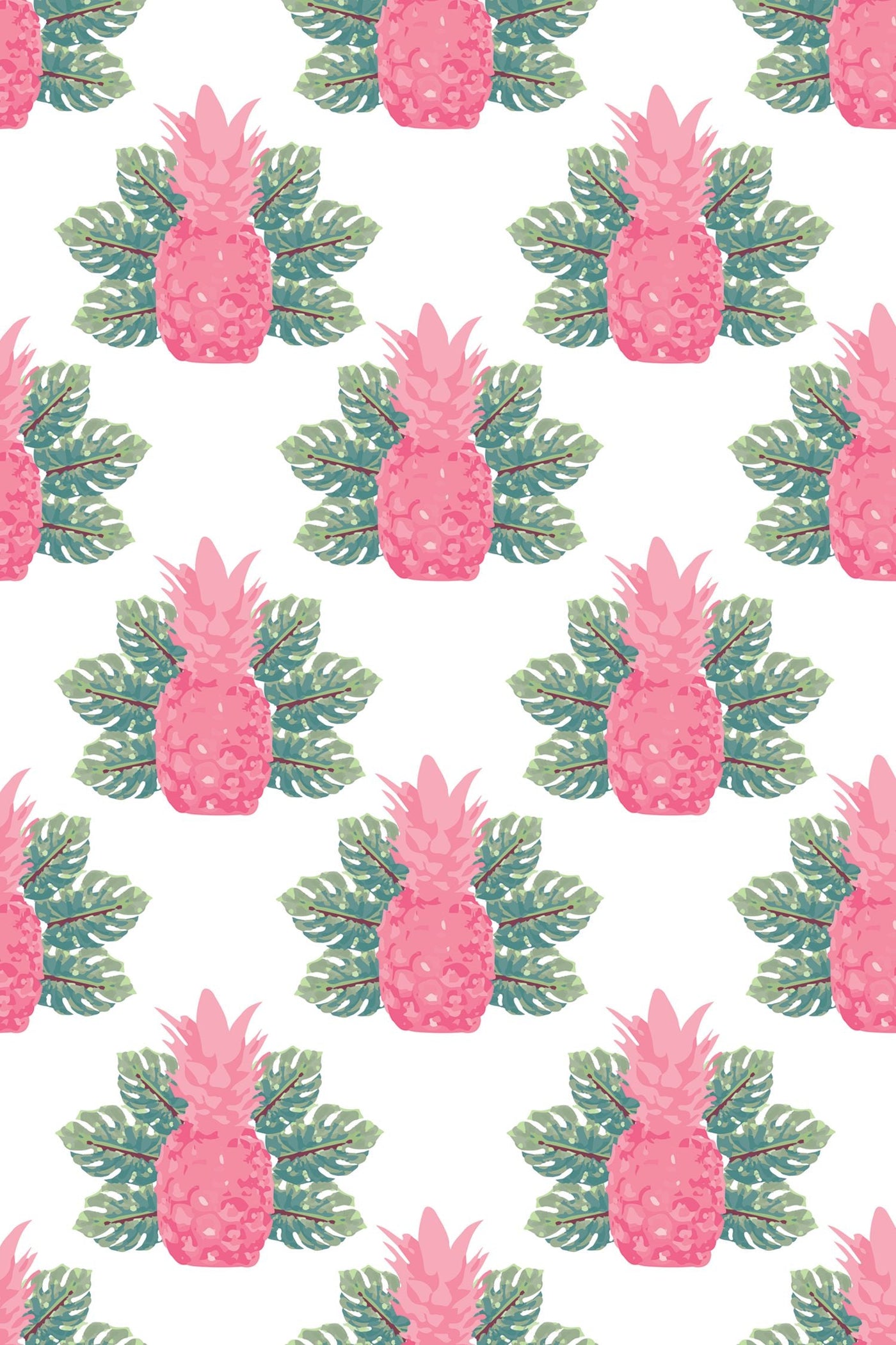 Spring Pineapples Peel & Stick Wallpaper Peel & Stick Wallpaper Katie Kime