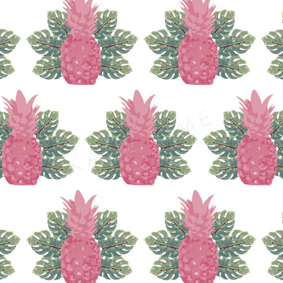 Spring Pineapples Traditional Wallpaper Wallpaper Pink / Double Roll Katie Kime