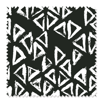 Fabric Black / Cotton / Sample Stamped Fabric Katie Kime