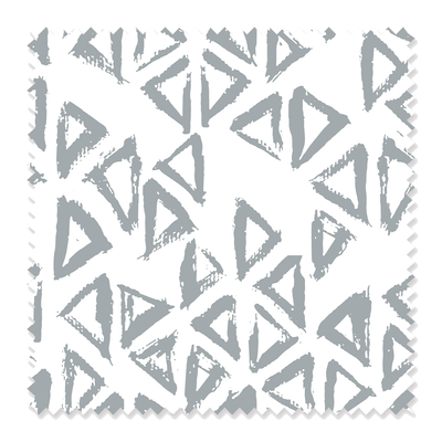 Stamped Fabric Fabric Grey / Cotton / Sample Katie Kime