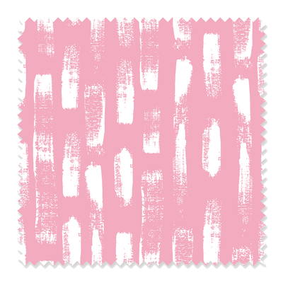 Fabric White Pink / Cotton / Sample Star Drop Fabric Katie Kime