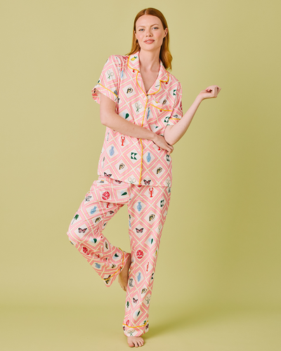 Story Pajama Pants Set Pajama Set Pink / XXS Katie Kime